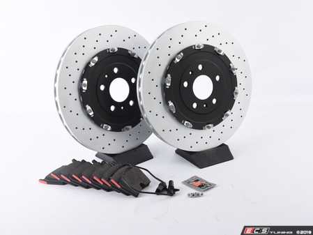 ES#3525124 - 8e0615601abKT5 -  Front Brake Service Kit - Featuring Brembo rotors and ECS DD23 "Daily Driver" ceramic pads. - Assembled By ECS - Audi