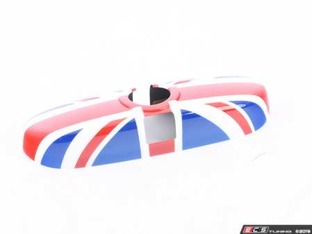 ES#2715063 - 51162353708 - Union Jack Cover Rearview Mirror - (NO LONGER AVAILABLE) - Attaches to the back of the center mirror - Genuine MINI - 