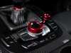 ES#3551209 - 019290ecs01-03KT - Audi B8 Billet Aluminum Control Ring Kit - SMOOTH - Red Anodized - Set of four billet aluminum trim rings for your climate control, MMI, and volume knobs. - ECS - Audi