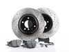ES#3537198 - 025997ECS093KT6 - Performance Front & Rear Brake Service Kit - Featuring ECS V5 cross-drilled & slotted rotors with ECS EP24 Enthusiast Performance brake pads - Assembled By ECS - BMW