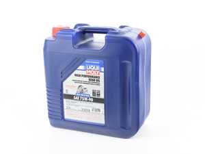 ES#3660870 - 20014 - High Performance Gear Oil (GL4+) SAE 75W-90 (20L JUG) - Fully synthetic GL4+ gear oil, for use on the street or the track - Liqui-Moly - Audi BMW Volkswagen Mercedes Benz Porsche
