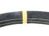 ES#3192145 - OD/1951 - Rally Racing Steering Wheel - Black/Yellow Suede - Black leather 2 spoke steering wheel with yellow reference mark. - OMP - BMW