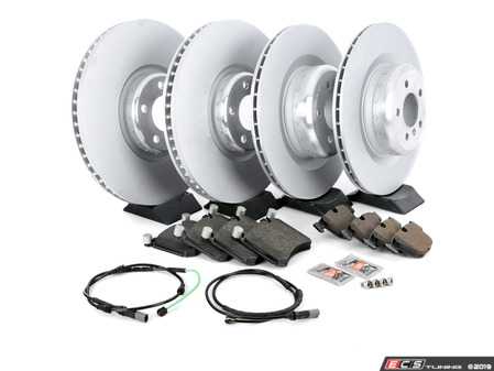 ES#3478032 - 341167890KT2 - Front And Rear Brake Service Kit - Featuring Genuine BMW rotors with Brembo pads - Assembled By ECS - BMW