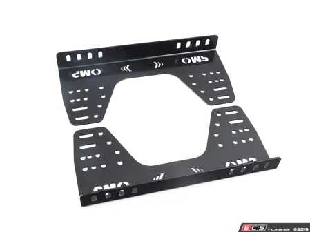 ES#3192061 - HC/922 - Steel low brackets - 16 holes | Black - Mount your OMP racing seat with confidence! - OMP - BMW MINI