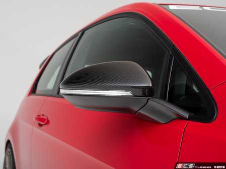 ES#2972801 - 014281ECS04A - MK7 - Carbon Fiber Mirror Cap Set - Add a unique, lightweight look to your ride - ECS - Volkswagen