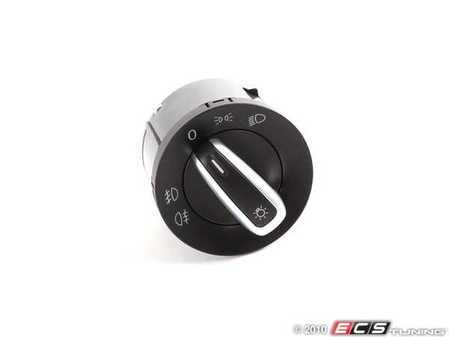 ES#3241663 - 3C8941431CXSH - Standard European Headlight Switch - Brushed Trim - Controls headlights, parking lights, front fog lights, and rear fog lights - Genuine European Volkswagen Audi - Volkswagen