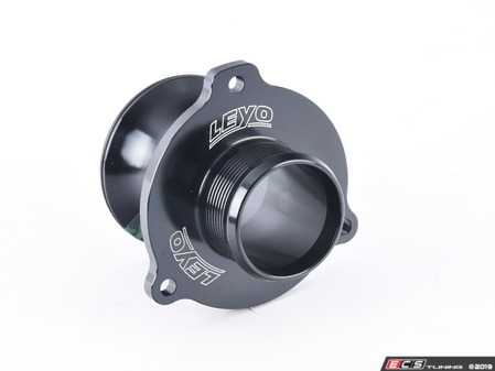 ES#3663927 - L042B - Turbo Muffler Delete - Black - Replace the factory turbo muffler with a straight, uninterrupted billet aluminum delete - LEYO - Audi Volkswagen