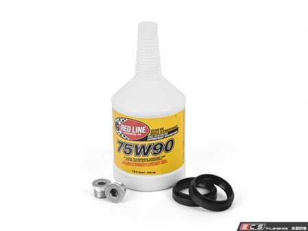 ES#3660796 - n10037105ktKT7 - Rear Differential Service Kit - Complete kit with Redline 75w90 fluid with OEM drain/fill plugs and seals to service your rear differential. - Assembled By ECS - Audi