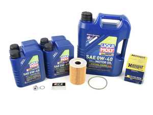 ES#3675488 - 948107222000KT - Liqui Moly Synthoil Oil Service Kit (0w-40) - Includes Hengst filter and Liqui Moly Synthoil Energy A40 Spec oil - Assembled By ECS - Porsche