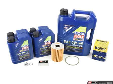 ES#3675488 - 948107222000KT - Liqui Moly Synthoil Oil Service Kit (0w-40) - Includes Hengst filter and Liqui Moly Synthoil Energy A40 Spec oil - Assembled By ECS - Porsche