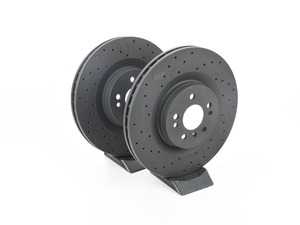 ES#3571198 - HTC4800 - Front Talon Cross Drilled & Slotted Brake Rotors - Pair (350x55) - Does not include new brake rotor securing screws - Hawk - Mercedes Benz