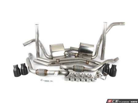 ES#3466846 - SSXAU701 - B9 S4/S5 Cat-Back Exhaust System - Non-Resonated (Louder) - 2.50" stainless steel with quad GT-100 cerakote black tips - Milltek Sport - Audi