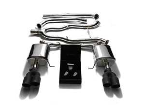 ES#3675831 - BMF13-QS17M - Stainless Steel Valvetronic Catback Exhaust System  - This valved cat back system features wireless remote control and quad matte black tips. - Armytrix - BMW