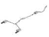 ES#3690066 - 140761BC - Performance S-Type Cat-Back Exhaust System  - 2.00", 2.75", & 3.00" diameter stainless steel tubing with dual exit, 4" single black/chrome tips - Borla - Audi
