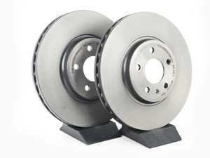 ES#3184404 - 8K0615301A - Front UV Coated Brake Rotors - Pair (320x30) - Features Brembo's special UV paint treatment that guarantees superior corrosion resistance. - Brembo - Audi