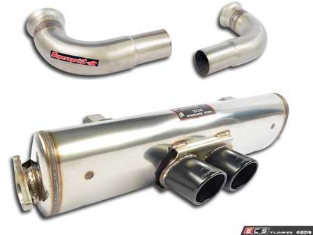ES#3690184 - 244526KT1 - 997.2 GT3 Performance Muffler Kit - High Performance muffler with integrated Helmoltz-resonator chamber - Includes Connecting pipes to be used with OEM Catalytic Converters - Supersprint - Porsche