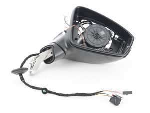 ES#3485703 - 5NN857508M9B9 - Mirror Assembly - Right - Mirror housing, electric adjustment and heated, does not include painted cover or mirror glass - Genuine Volkswagen Audi - Volkswagen