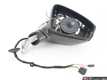 ES#3485703 - 5NN857508M9B9 - Mirror Assembly - Right - Mirror housing, electric adjustment and heated, does not include painted cover or mirror glass - Genuine Volkswagen Audi - Volkswagen
