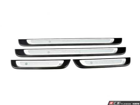 ES#2845002 - 8V4071300B - Illuminated Door Sills - Quattro - Featuring brushed aluminum-look trim and battery operation - Genuine Volkswagen Audi - Audi