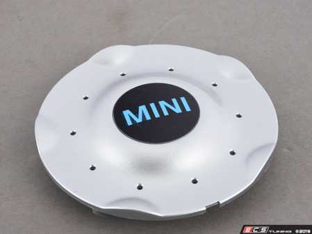 ES#65835 - 36136771001 - Hub Cap With MINI Logo Silver For R103 Wheel - Priced Each - Needed with new wheels or for lost caps - Genuine MINI - MINI