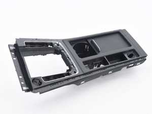ES#3140447 - 5G1864263ATKMR - Center console shifter trim - Titanium black/brushed - This piece holds the shift boot assembly - Genuine Volkswagen Audi - Volkswagen