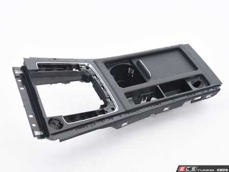 ES#3140447 - 5G1864263ATKMR - Center console shifter trim - Titanium black/brushed - This piece holds the shift boot assembly - Genuine Volkswagen Audi - Volkswagen