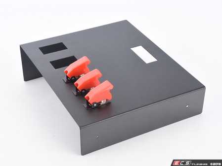 ES#3448728 - E36-CC-2W-E-3TS - E36 Center Console Panel - Includes 2 window switch cutouts, ES cutout, and 3 toggle switches - MKAH Motorsports - BMW