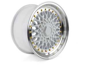 ES#4946701 - ESM-002R-43KT1 - 16" ESM-002R Wheels - Set Of Four - 16x8 ET20 4x100/5x100 57.1CB - White/Machined Lip - ESM Wheels - BMW Volkswagen