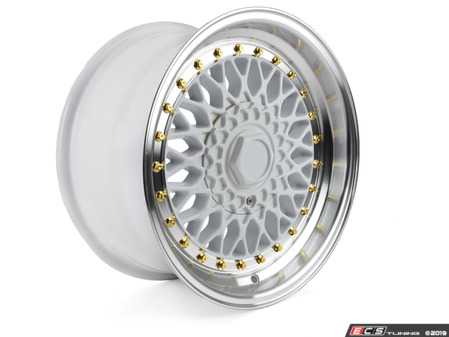ES#5335356 - ESM-002R-56KT - 16" ESM-002R Wheels - Square Set Of Four - 16x9 ET15 4x100/5x100 57.1CB - White/Machined Lip - ESM Wheels - BMW Volkswagen