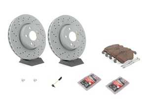 ES#3690839 - 0004213012KT3 - Front Brake Service Kit (322mm x 32mm Rotors) - All Genuine Mercedes-Benz Components to service both front axles - Genuine Mercedes Benz - Mercedes Benz
