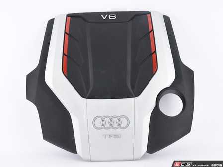 ES#3497184 - 06M103925P - Engine Cover - Full replacement engine beauty cover - Includes push-on connectors, Audi rings, and emblems - Genuine Volkswagen Audi - Audi