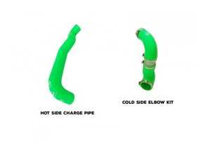 ES#3690936 - 60-330304 - High Flow Hot Side & Cold Side Pipes - Green  - Upgraded Silicone hoses for the intercooler - M7 Speed - MINI