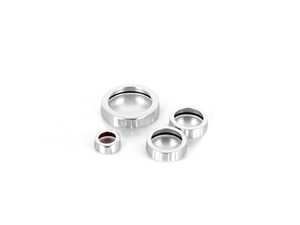 ES#3638607 - 023770ECS08-01KT - Audi B9 Billet Aluminum Control Ring Kit - NOTCHED - Clear Anodized Large MMI - Set of four billet aluminum trim rings for your climate control, MMI, and volume knobs. - ECS - Audi