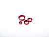 ES#3638609 - 023770ECS08-03KT - Audi B9 Billet Aluminum Control Ring Kit - NOTCHED - Red Anodized Large MMI - Set of four billet aluminum trim rings for your climate control, MMI, and volume knobs. - ECS - Audi