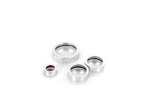 ES#3690749 - 023770ECS04-01KT - Audi B9 Billet Aluminum Control Ring Kit - NOTCHED - Clear Anodized Small MMI - Set of four billet aluminum trim rings for your climate control, MMI, and volume knobs. - ECS - Audi