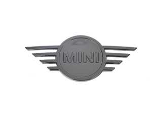 ES#3651427 - 51142465240 - Trunk Emblem Piano Black "Black Line" - Newer Design F54 - (NO LONGER AVAILABLE) - Upgrade that faded or damaged chrome with new black line badge - Genuine MINI - 