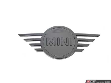ES#3651427 - 51142465240 - Trunk Emblem Piano Black "Black Line" - Newer Design F54 - (NO LONGER AVAILABLE) - Upgrade that faded or damaged chrome with new black line badge - Genuine MINI - 