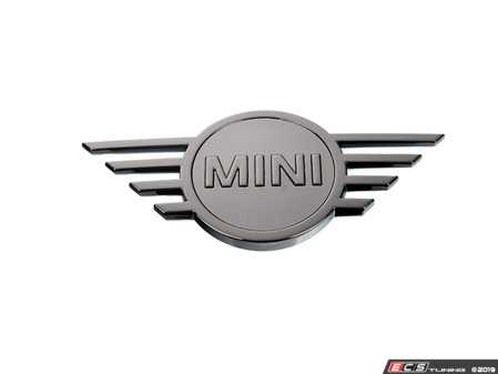 ES#3651429 - 51142465242 - Trunk Emblem Piano Black "Black Line" - Newer Design R50-R53, R56/R57/R58/R59, F55-F57 - (NO LONGER AVAILABLE) - Upgrade that faded or damaged chrome with new black line badge - Genuine MINI - 