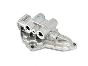 ES#24062 - 11427577284 - Oil Cooler Thermostat Housing With Thermostat - Attaches to the front of the oil filter housing - Genuine BMW - BMW