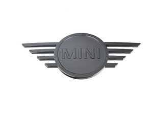 ES#3651424 - 51142465237 - Hood Emblem Piano Black "Black Line" - Newer Design F60 - Upgrade that faded or damaged chrome with new black line badge - Genuine MINI - MINI