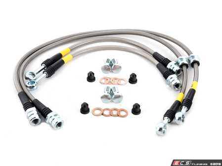 ES#3675433 - 950.33015KT1 - Front & Rear Stainless Steel Brake Lines - Kit - (NO LONGER AVAILABLE) - Complete set of DOT-compliant lines for an improved pedal feel - StopTech - Audi Volkswagen