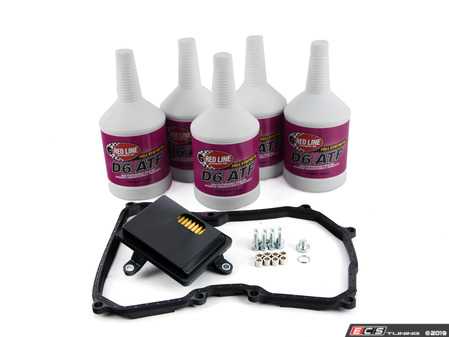 ES#3184705 - 09G325429EKT1 - 6-Speed automatic transmission service kit - without Service Tool - Includes Redline D6 fluid, filter and a pan gasket for a complete service. - Assembled By ECS - Volkswagen