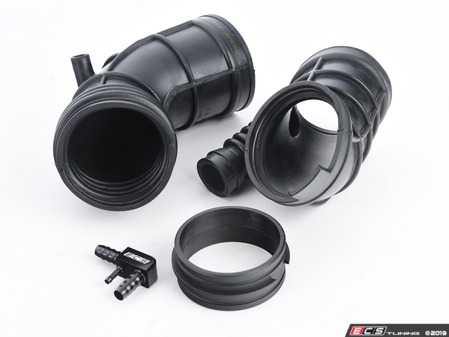 ES#3612500 - 13541705209KT - Air Intake Boot Kit - Includes both intake boots, hose clamps, and ECS Aluminum F connector - Assembled By ECS - BMW