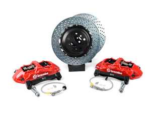 ES#2850427 - 1M1.8007A2 - front Brembo GT 6 piston Big Brake Kit (355x32mm) - Upgrade to 2 piece rotors (drilled), 6 piston calipers (red), & high performance Brembo pads - Brembo - BMW