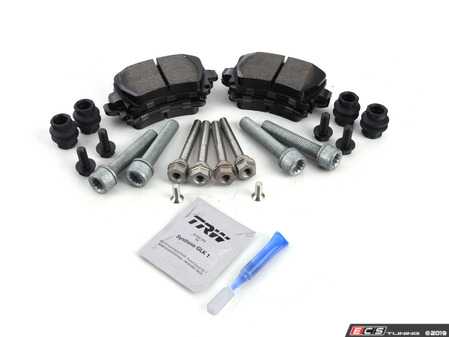 ES#3536940 - 025997ECS0373KT - Performance Rear Brake Service Kit (282x12) - Featuring ECS V5 cross drilled & slotted rotors and ECS EP24 Enthusiast Performance pads - Assembled By ECS - Audi Volkswagen