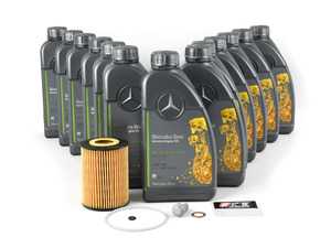 ES#3691207 - 6421800009KT5 - Genuine OM642 Sprinter V6 Diesel Oil Service Kit (5w-30) - Featuring all Genuine Mercedes-Benz components - 13 Liters of Low-Ash 5w-30 MB 229.52 Oil - Genuine Mercedes Benz - Mercedes Benz