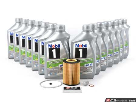 ES#3691209 - 6421800009KT7 - Genuine Diesel Oil Service Kit (5w-30) - Includes Hengst filter and Genuine Mobil 1 ESP Low-Ash 229.52 Spec Oil - Assembled By ECS - Mercedes Benz