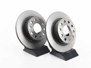 ES#3427285 - 5C0615601AKT1 - Rear UV Coated Brake Rotors - Pair (253x10) - Features Brembo's special UV paint treatment that guarantees superior corrosion resistance. - Brembo - Audi Volkswagen