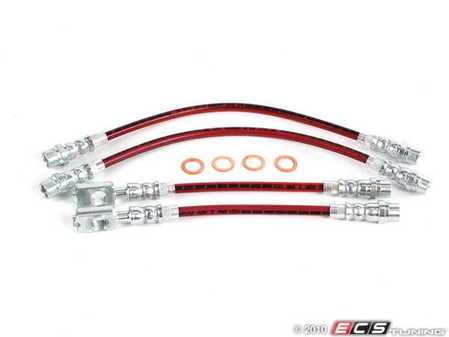 ES#2183 - B5PAS4MBLK - Exact-Fit Stainless Steel Brake Lines - Kit - DOT-compliant kit to improve pedal feel in your vehicle - ECS - Volkswagen