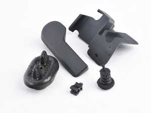 ES#2592551 - 1J1823533CKT1 - Hood Release Kit - Black - Includes every component between the release handle and hood latch - Genuine Volkswagen Audi - Volkswagen